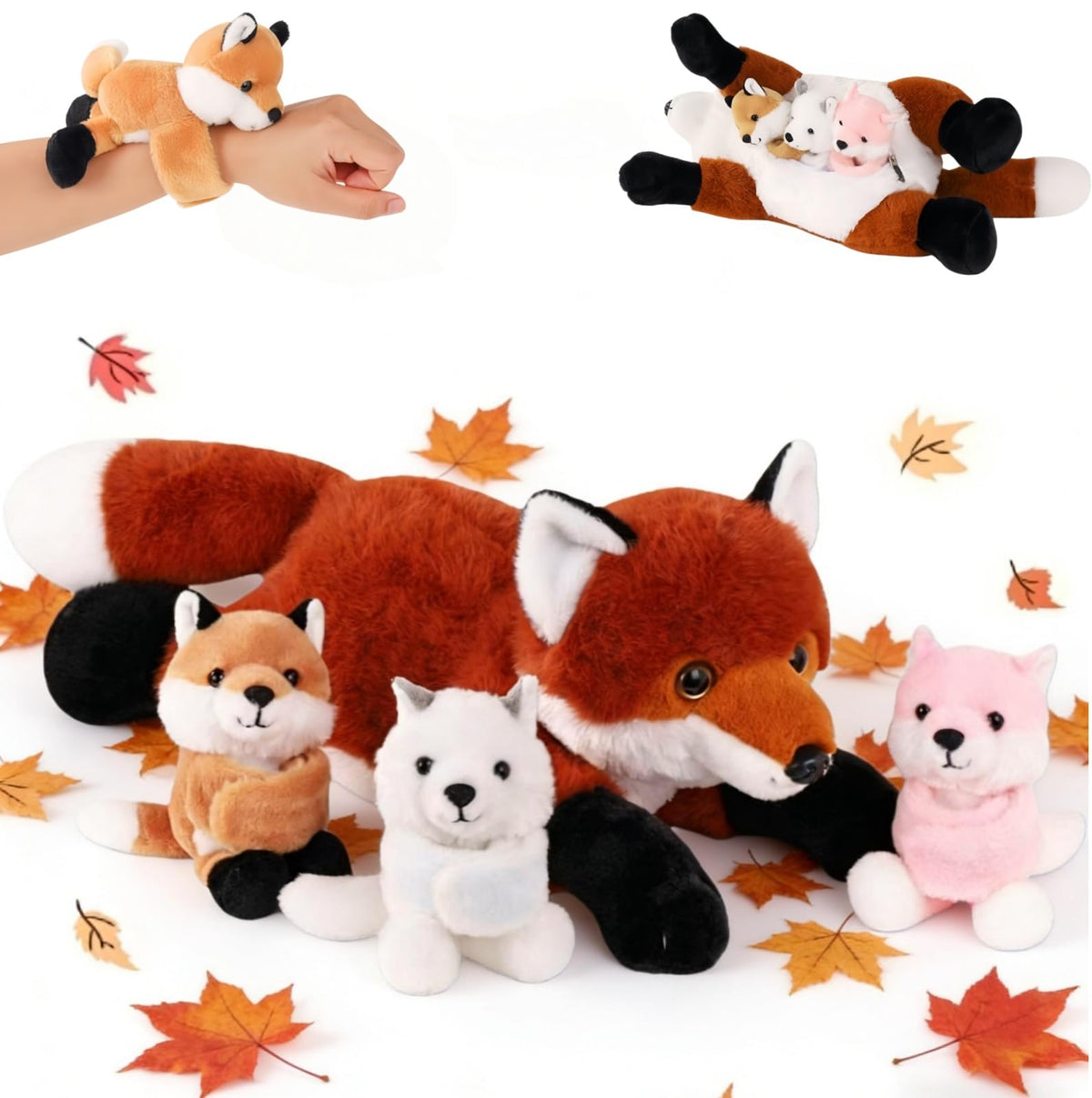Youthfuljive mommy fox plush, 19-inch cuddle partner for bedtime.