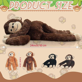 Youthfuljive baby monkey plush 2 for imaginative play