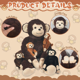 Youthfuljive baby monkey plush 4 for gifting and fun