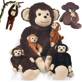 Youthfuljive mommy monkey plush for cozy hugs and play