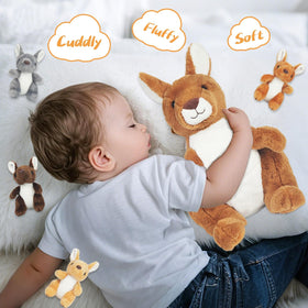 Youthfuljive gift-ready kangaroo plush set for birthdays and holidays