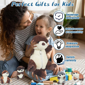Youthfuljive sea otter baby plush, 5 inches, perfect for nests and pillows.