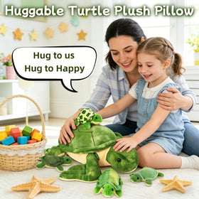 Youthfuljive sea turtle baby collection plush in bright colors