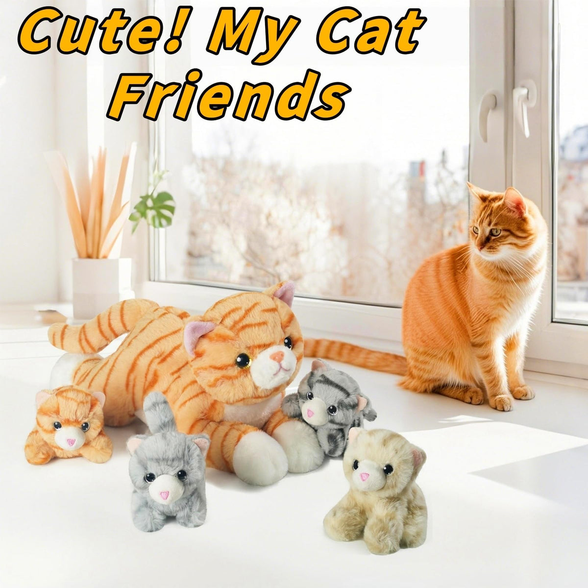 Youthfuljive safe soft cat toy with PP cotton for gentle hugs