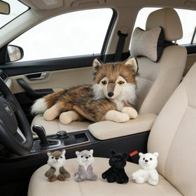 Youthfuljive wolf plush party decor, adds charm to room.