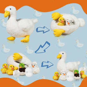 Youthfuljive duck with zipper belly, stores babies neatly.