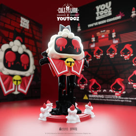 Youtooz Cult of the Lamb Possessed figure scale, compact display friendly size.