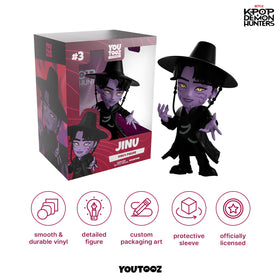 Youtooz Jinu Demon Hunters collector packaging with themed artwork