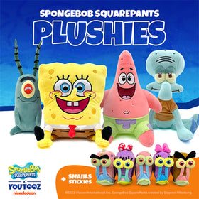 Youtooz Plankton plush desk display, perfect shelf decor.