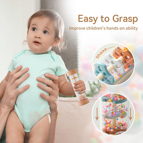Youuys baby rattle in small hands supports grasp development