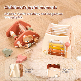 Youuys mushroom activity cube door and key game builds hand-eye coordination.