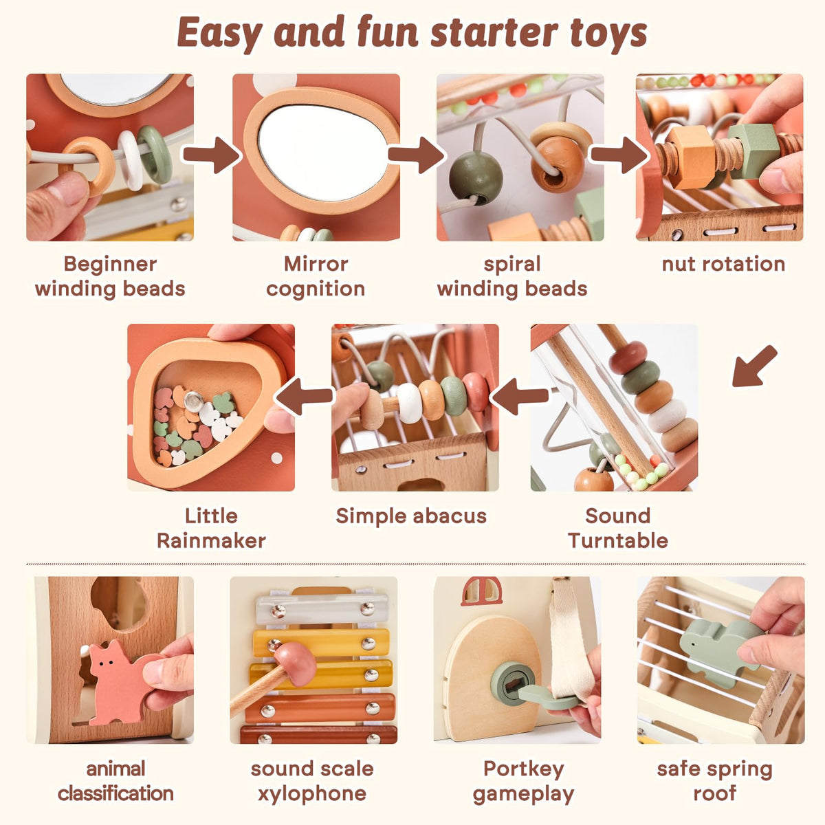 Youuys mushroom activity cube lower blocks spark imaginative play and problem solving.