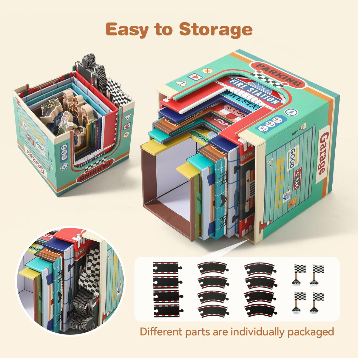 Youuys hospital and school scene nesting boxes boost narrative thinking.