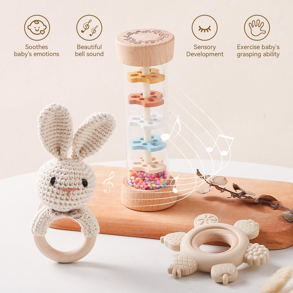 Youuys rain sound maker close up soothing baby emotions with rain like rhythm