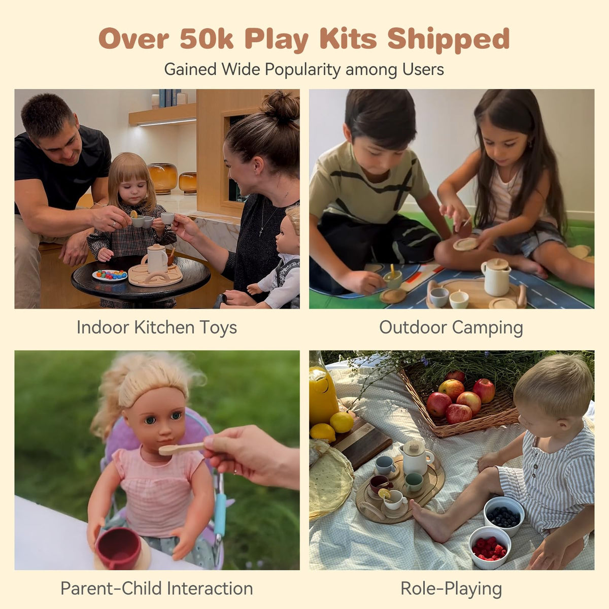 Youuys silicone teacups four-pack highlights shatter-resistant design for safe play