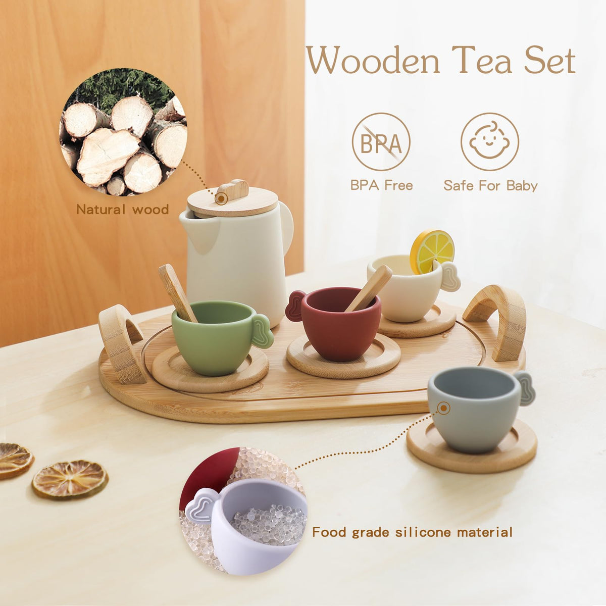 Youuys silicone teapot with lid demonstrates durable, spill-friendly playtime