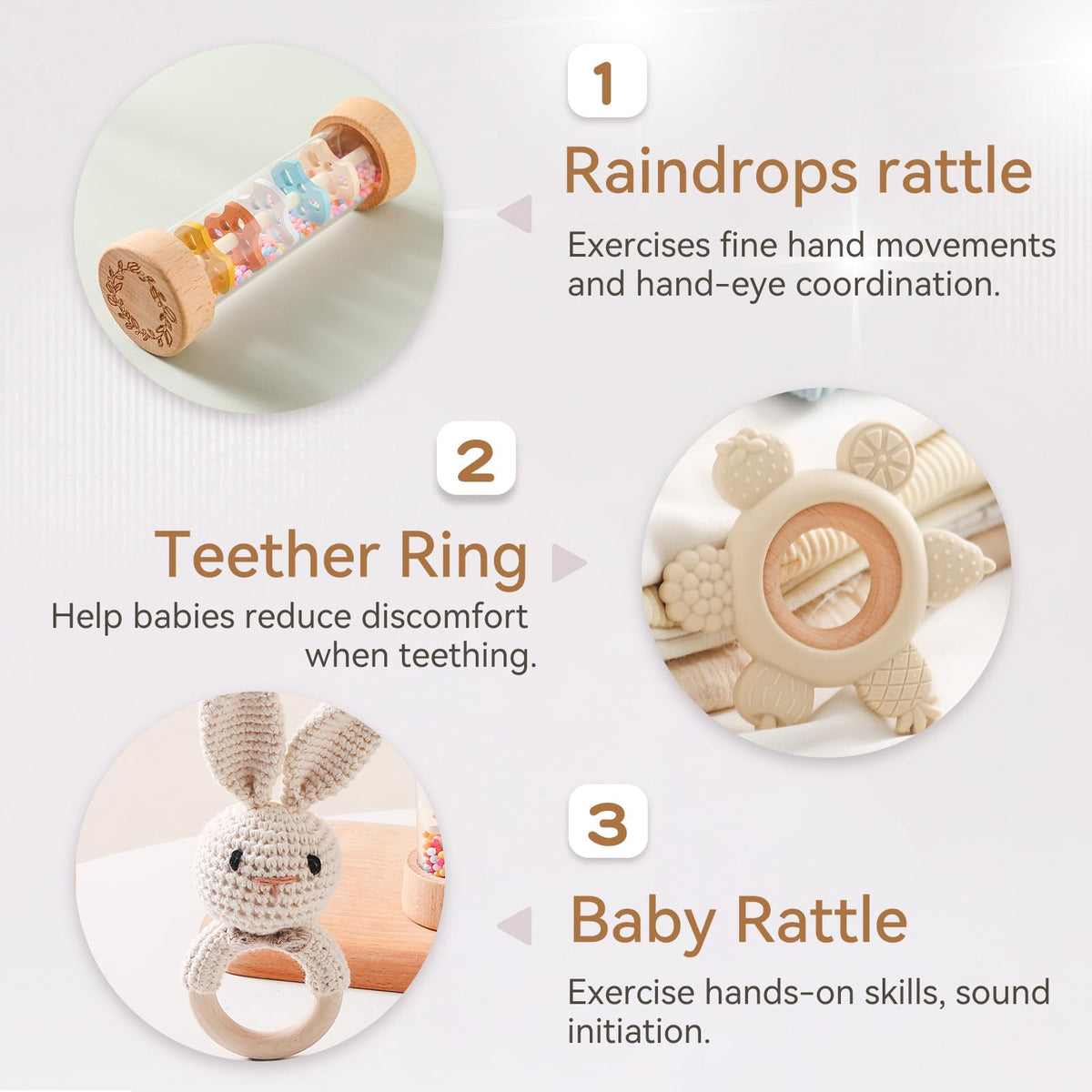 Youuys silicone teether close up safe chew toy for teething relief