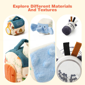 Youuys Travel Sensory Soft Barn Toy is sized for tiny hands and teething-friendly fabric.