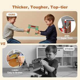 Youuys wooden vehicle kit invites kids to race and explore cause-and-effect.