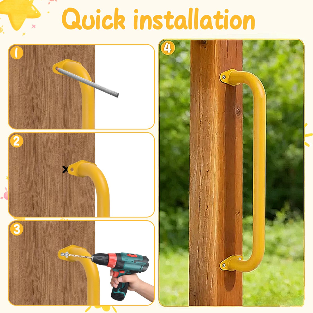 YOVXKAN backyard swing-set accessory for active play