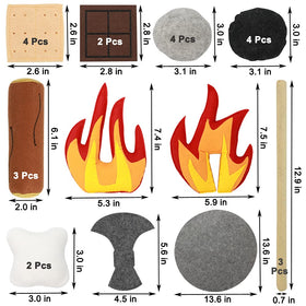 Yowlieu 23-piece set includes campfires rocks wood and accessories