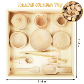 Yowlieu Montessori sensory bin mini pot for pretend kitchen play
