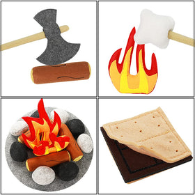 Yowlieu wood pieces and rocks create tactile camping scenery