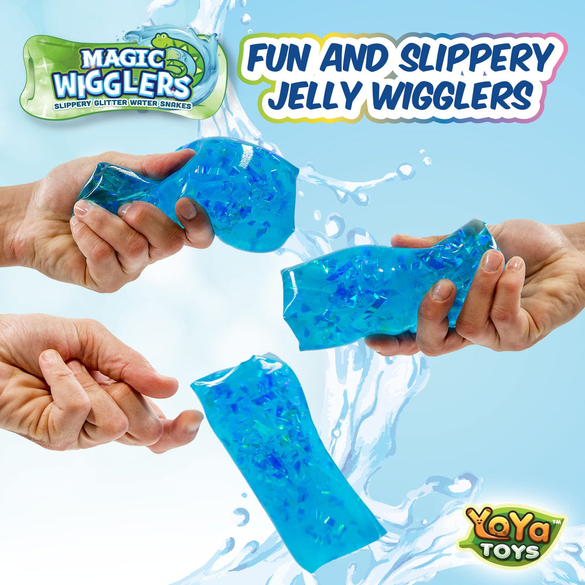 YoYa Toys Magic Wigglers squeeze-action shot demonstrates durable squishy tube