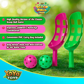 YoYa Toys Scoop Ball Set PVC case for organized storage and portability