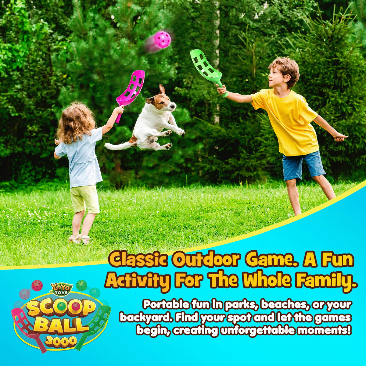 YoYa Toys Scoop Ball Set two balls designed for smooth flight and coordination