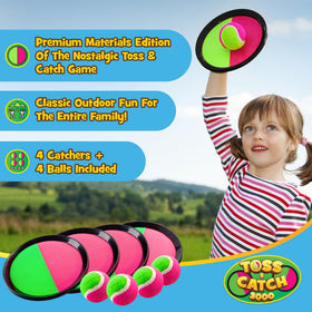 YoYa Toys family play session with four paddles, promotes teamwork and movement.