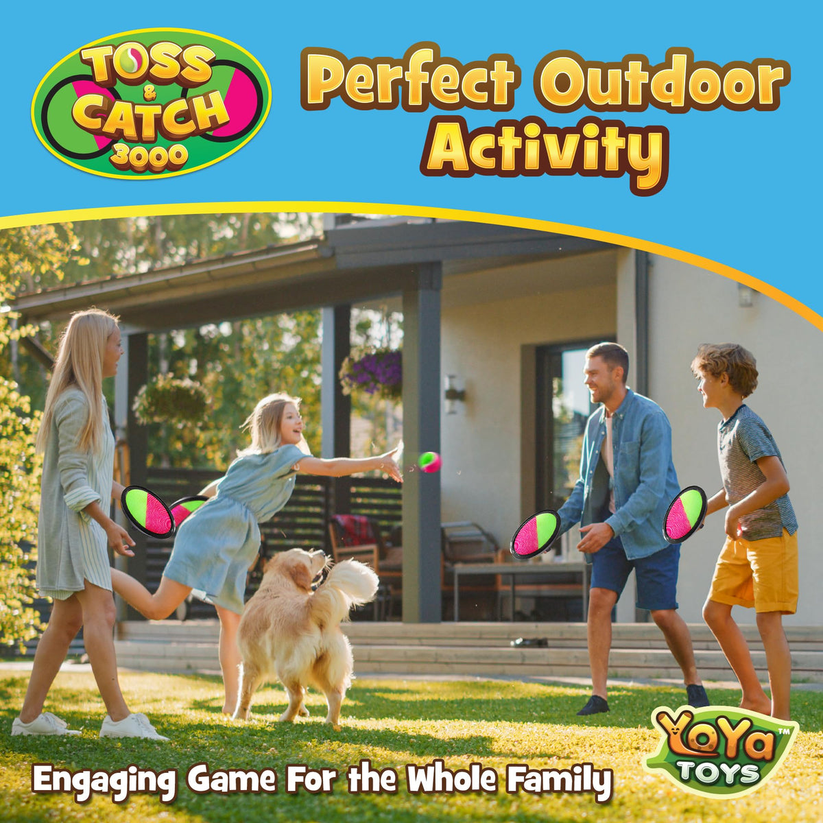 YoYa Toys paddle set with waterproof backing, built for summer rough-and-tumble.
