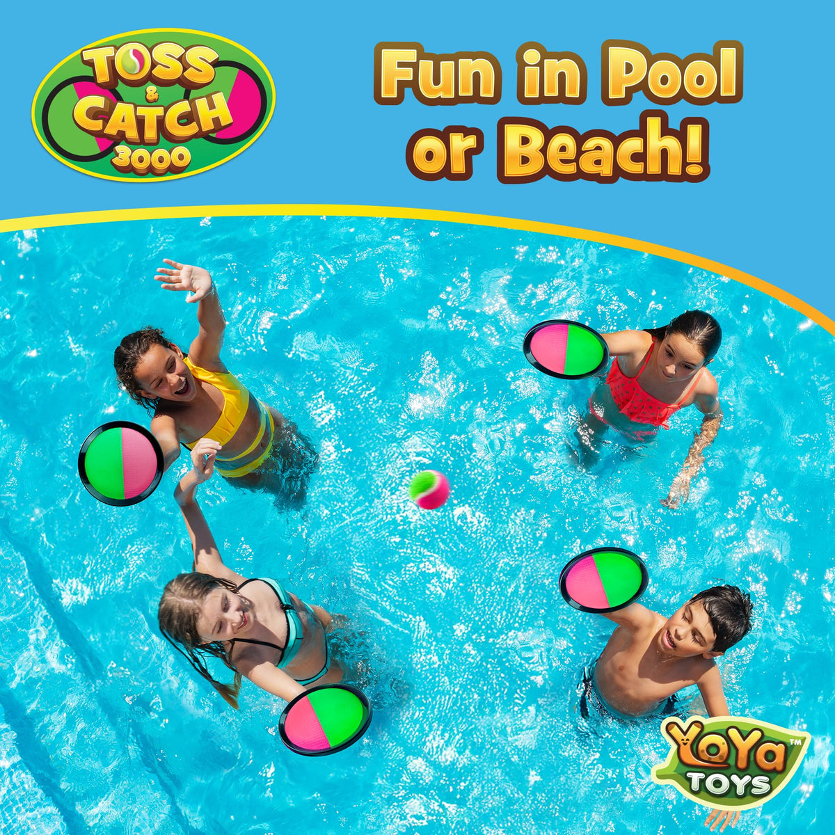 YoYa Toys sticky balls in action on sand, easy catches for kids.