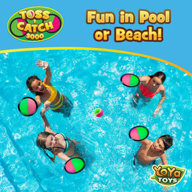 YoYa Toys sticky balls in action on sand, easy catches for kids.