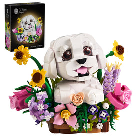 YOYBLOXY adorable dogs bouquet with poodle centerpiece for decorative display
