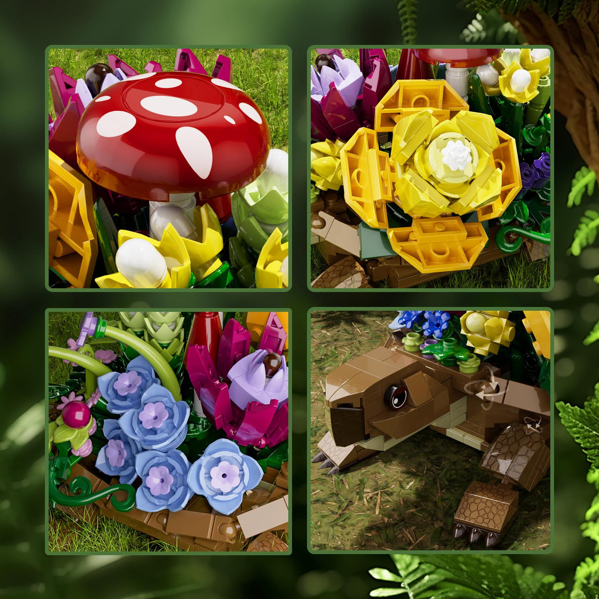 YOYBLOXY turtle back flowers and mushrooms add whimsical charm to any space