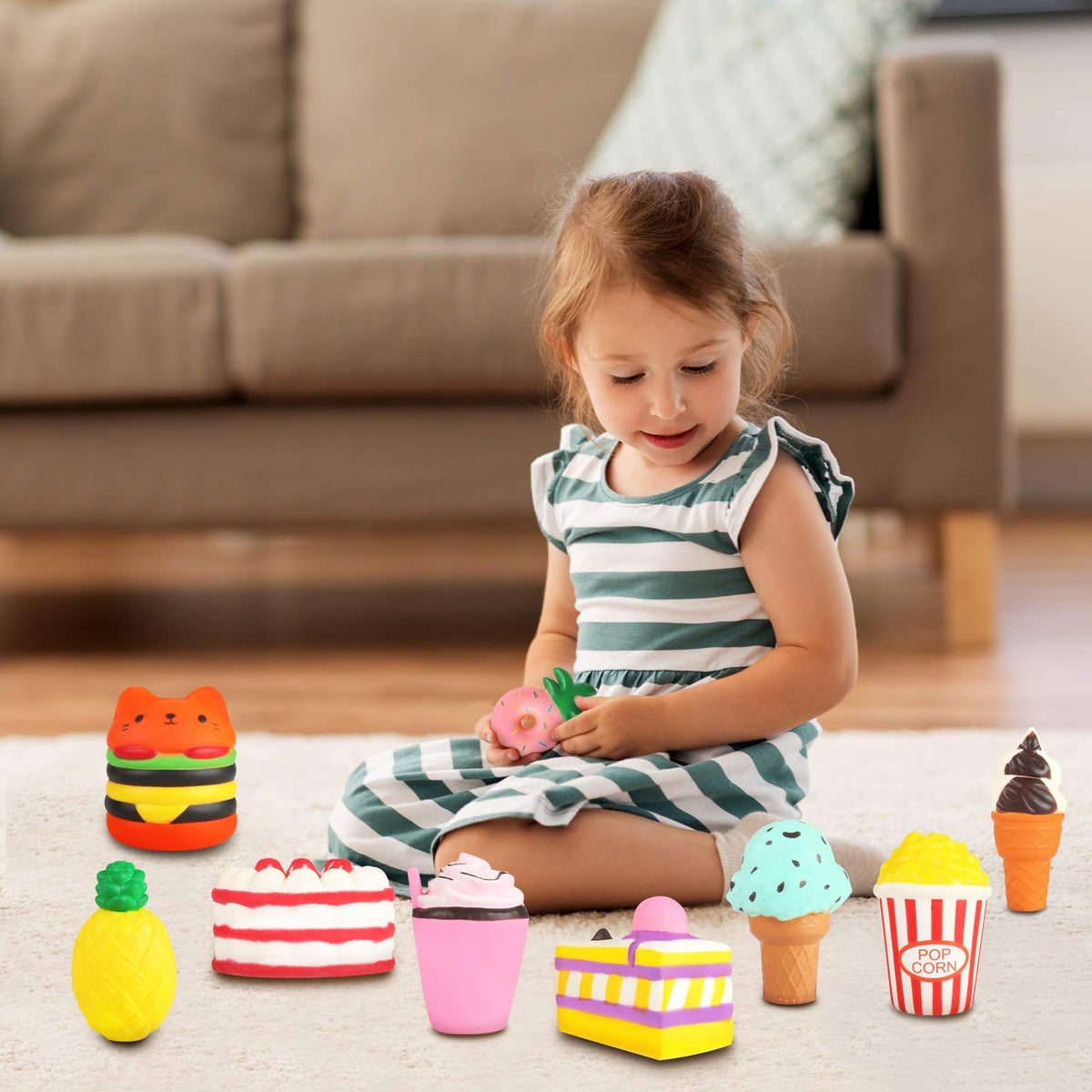 YOYI jumbo pineapple squishy supports sensory downtime and kid-friendly distraction.