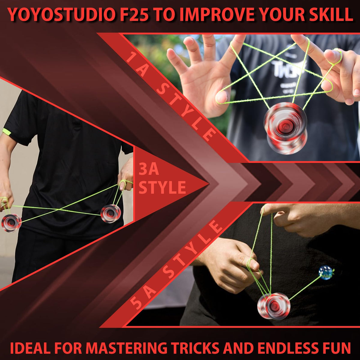 YOYOSTUDIO F25 glove included to support wrist comfort during tricks