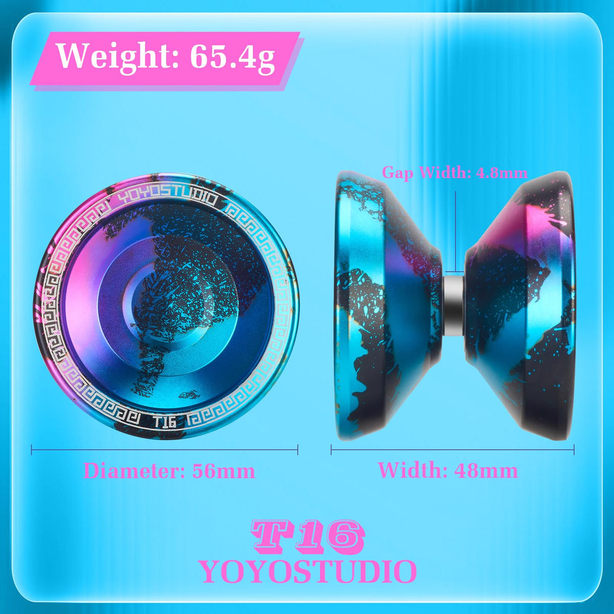 YOYOSTUDIO T16 in responsive mode supports beginner spins.