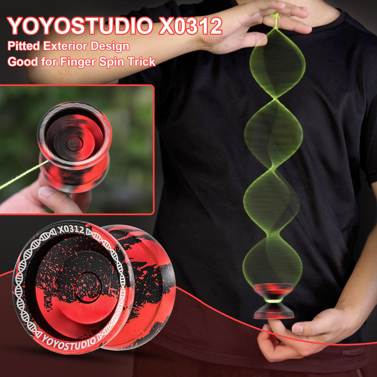 YOYOSTUDIO X0312 57mm diameter supports balanced, stable tricks.