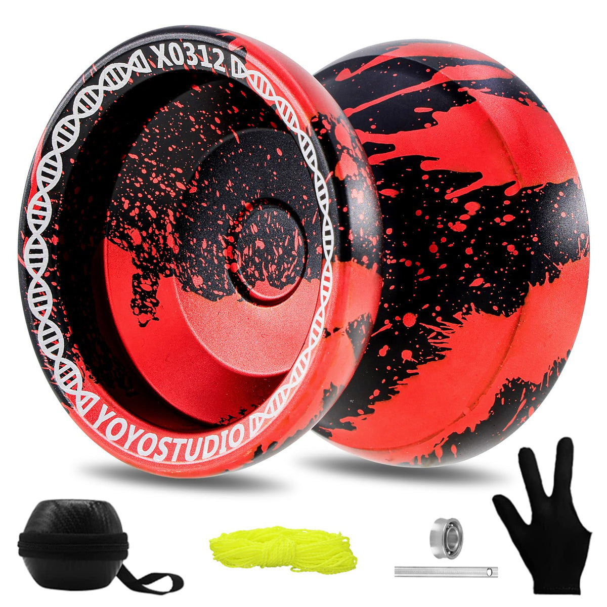 YOYOSTUDIO X0312 exterior texture improves grip for controlled finger spins.