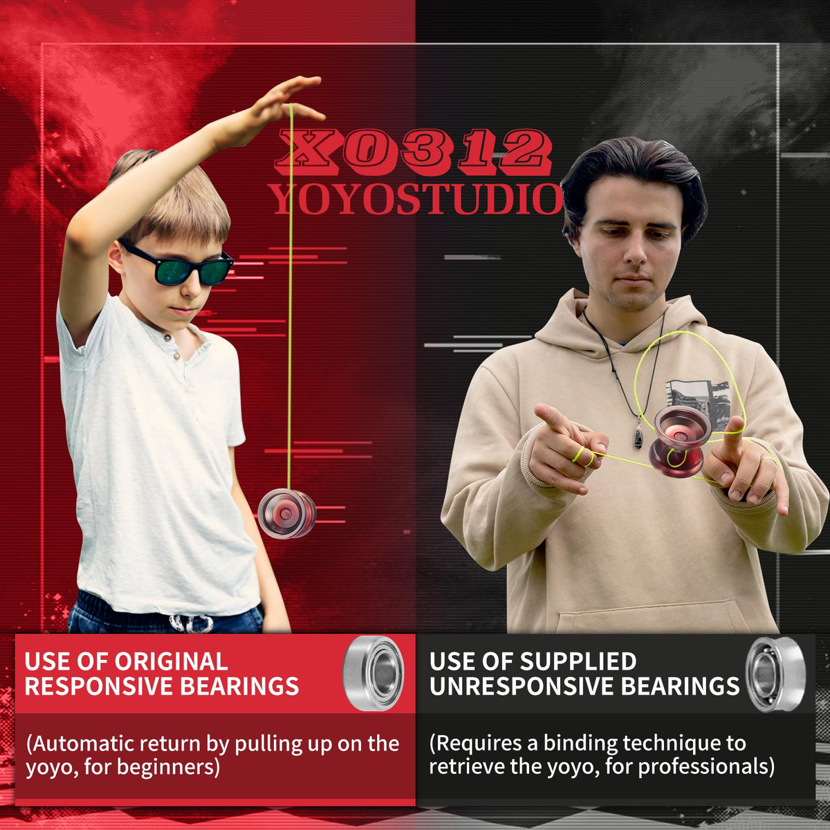 YOYOSTUDIO X0312 three-finger glove aids grip.