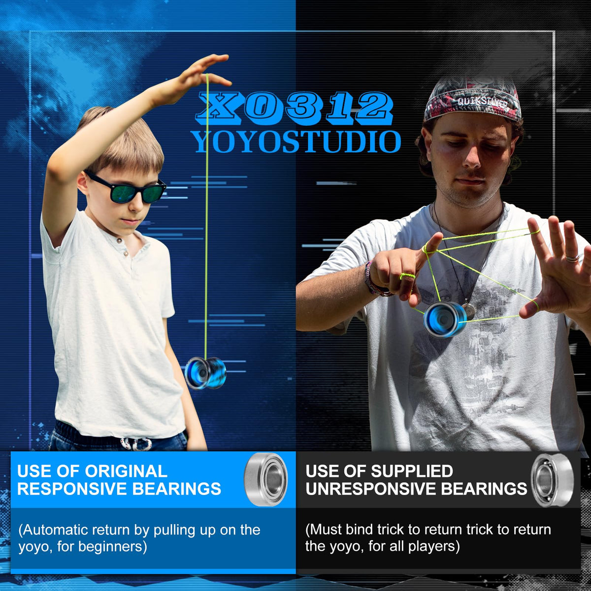 YOYOSTUDIO X0312 dimensions 57mm by 48mm for balanced play.