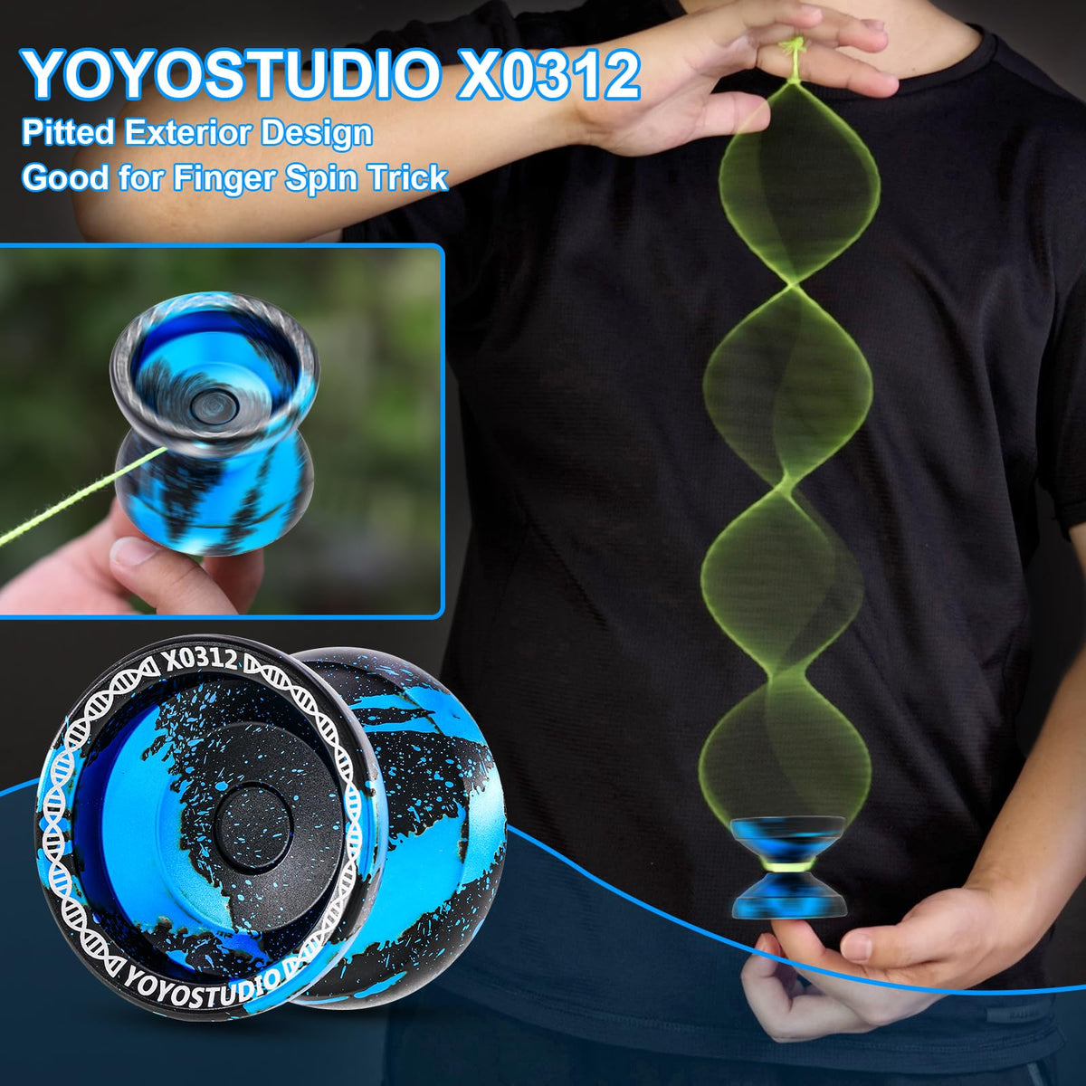 Close-up of textured exterior on YOYOSTUDIO X0312 for grip and stability.