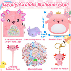 YOYTOO axolotl diary with lock secure secrets and memories for kids