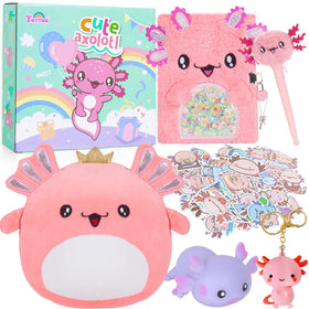 YOYTOO axolotl gifts set with plush and diary for imaginative play and memories