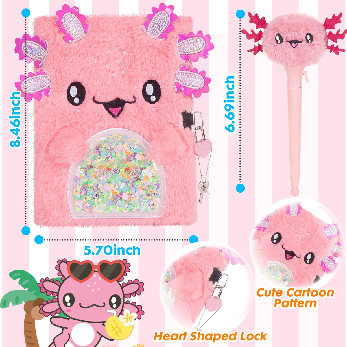 YOYTOO axolotl plush toy soft cuddle companion for cozy nights