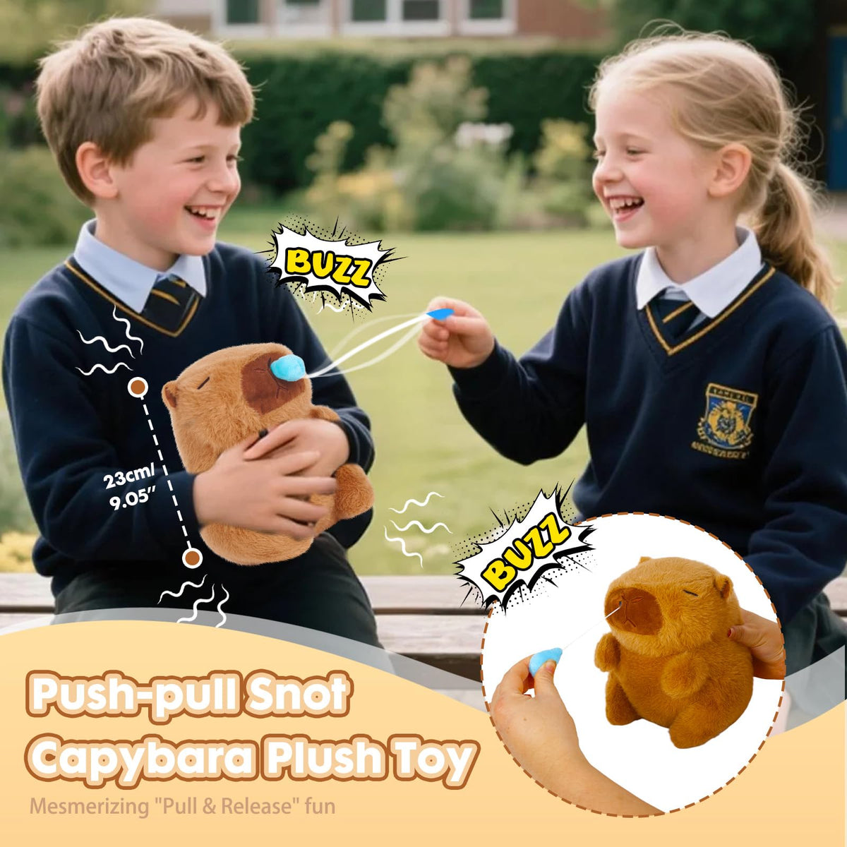 YOYTOO Capybara hamburger plush keychain for backpacks.