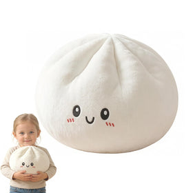 YOYVXIN giant dumpling stress ball, front view, showcasing tactile relief and playful design