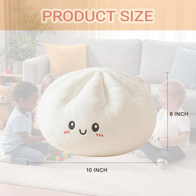 YOYVXIN giant dumpling stress ball, side view, highlighting soft, rebound-ready material